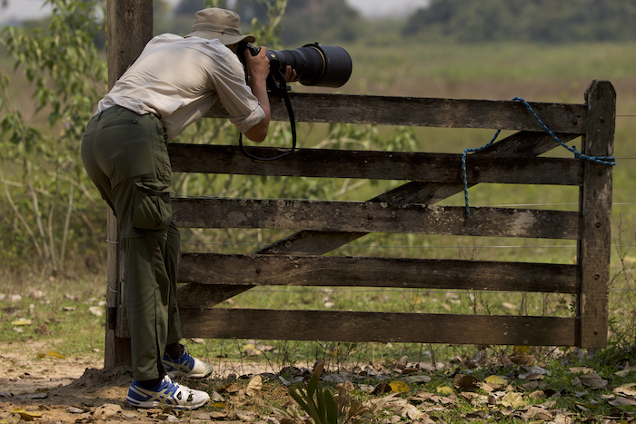 Picture of Nick Dale using his DSLR camera