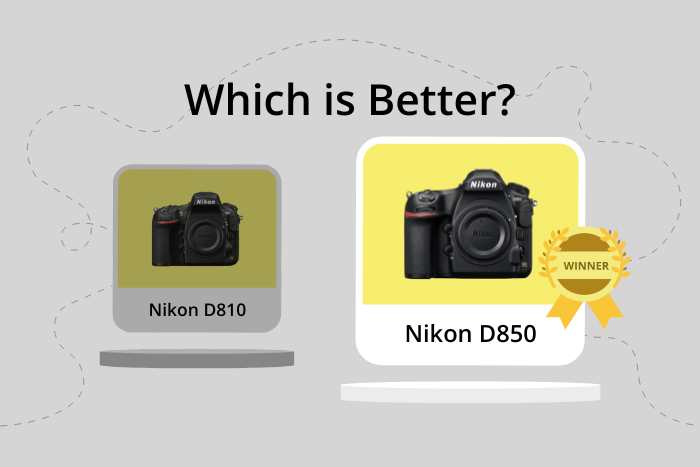 Nikon D810 vs D850 comparison image