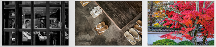 fijifilm simulations on three images