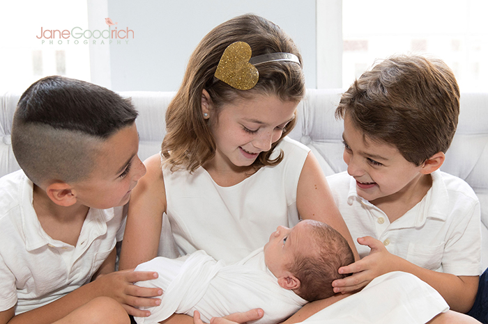 Family portrait of four siblings