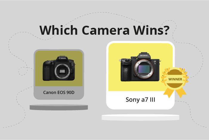 Canon EOS 90D vs Sony a7 III Comparison image.