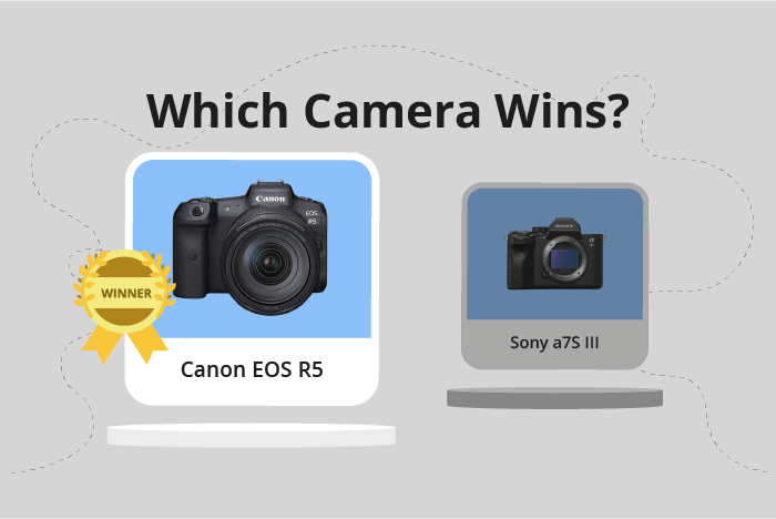 Canon EOS R5 vs Sony a7S III Comparison image.