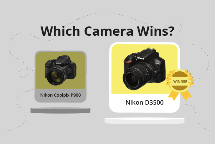Nikon Coolpix P900 vs D3500 Comparison image.