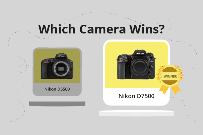 Nikon D5500 vs D7500 Comparison image.