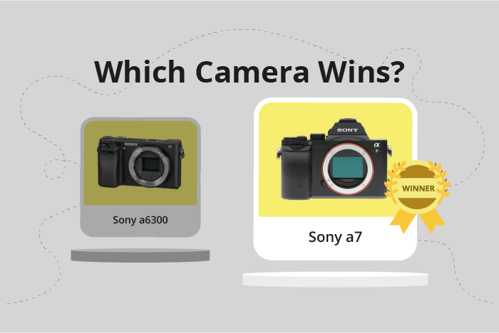 Sony a6300 vs a7 Comparison image.