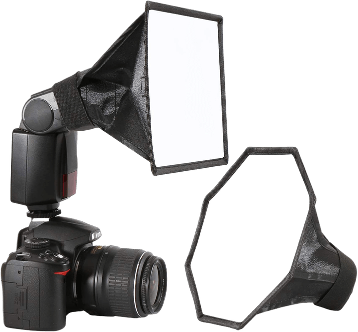 2-Pack Speedlight Softbox: 8″ Octagon & 8″x6″