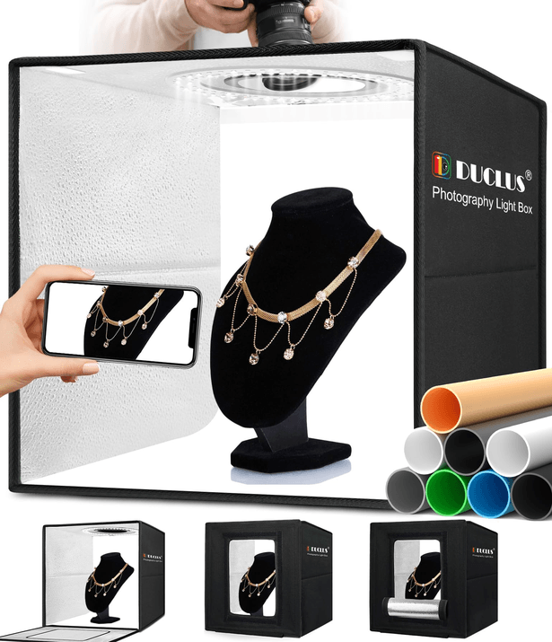 DUCLUS Light Box, 16 x 16 inch Portable Photo Studio Box
