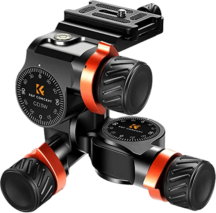 K&F Concept 3-Way Geared Tripod Head